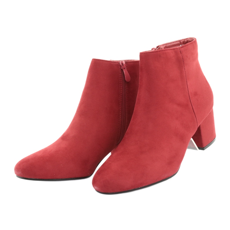 Rote Stiefel mit niedrigem Absatz YQ216P Rot 5