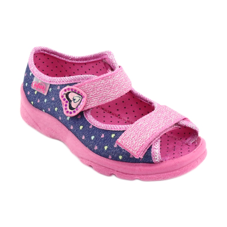 Befado Kinderschuhe 969X143 marineblau rosa 1