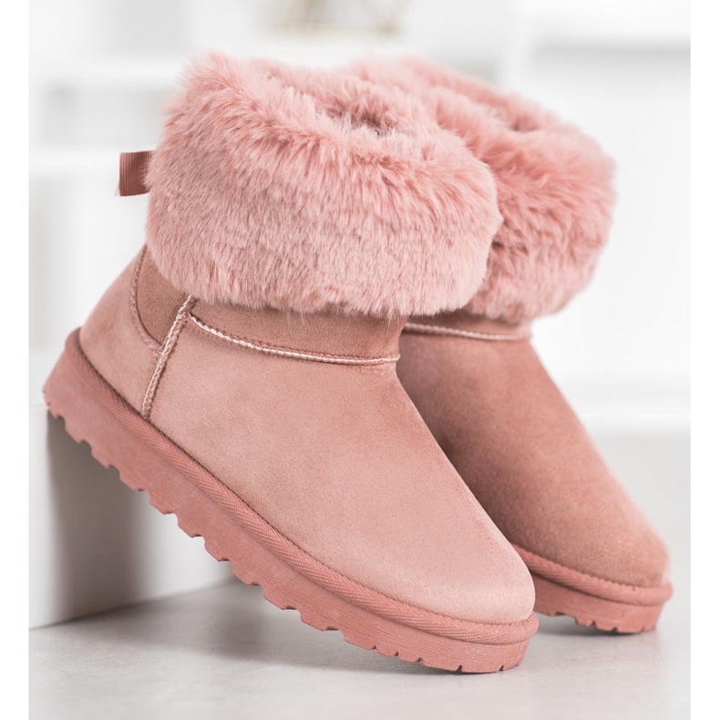 SHELOVET Mukluki mit Pelz rosa 2