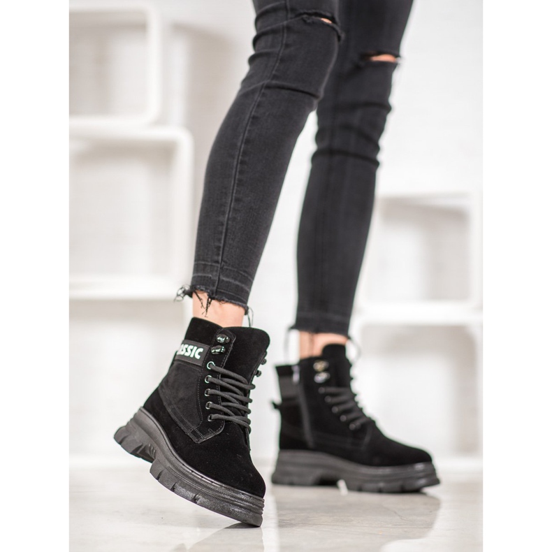 Bella Paris Klassische Plateaustiefel schwarz 2