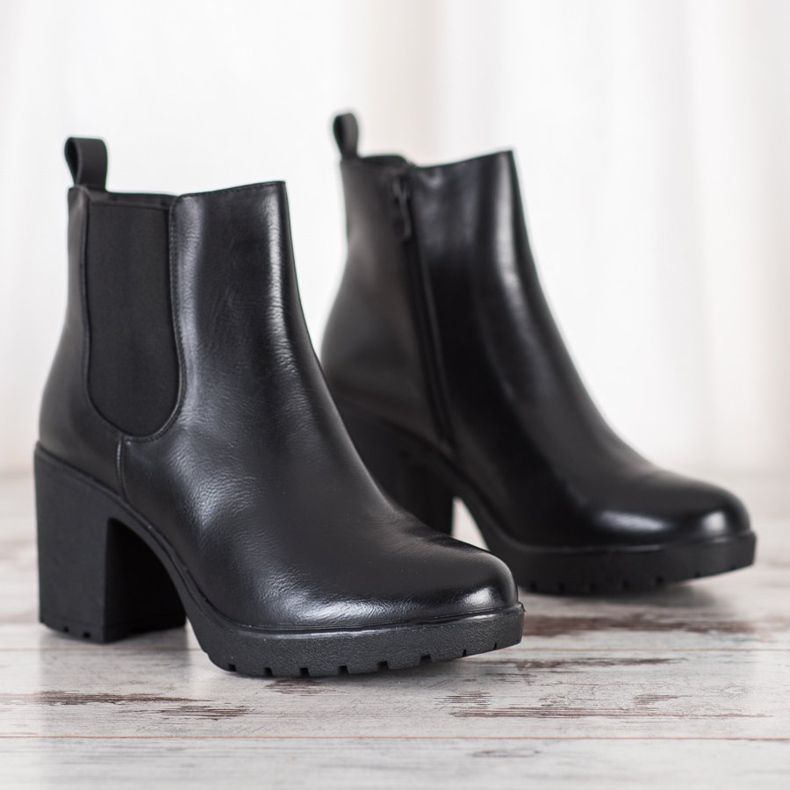 Bella Paris Warme Stiefel auf High Heels schwarz 2