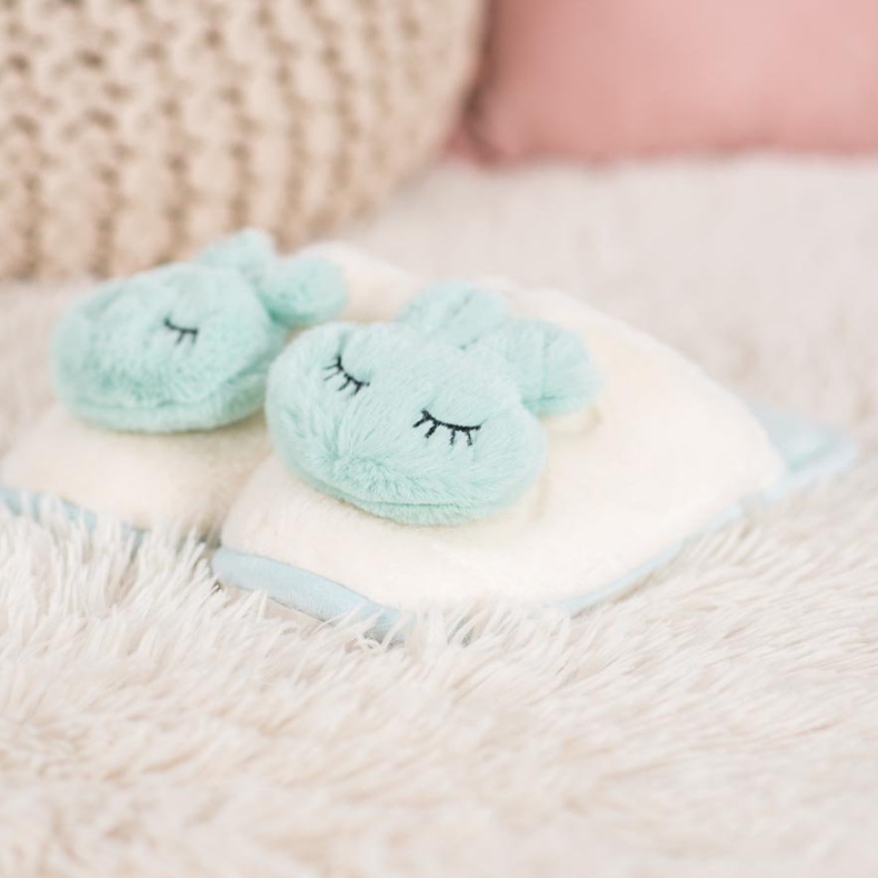 SHELOVET Warme Hausschuhe blau 1