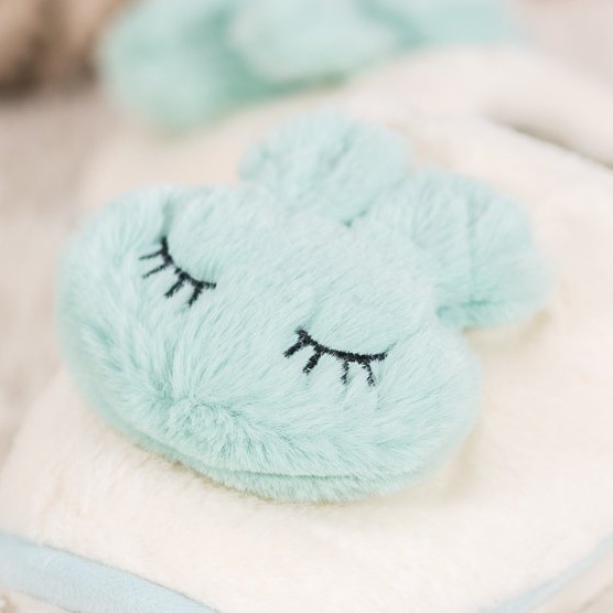 SHELOVET Warme Hausschuhe blau 2