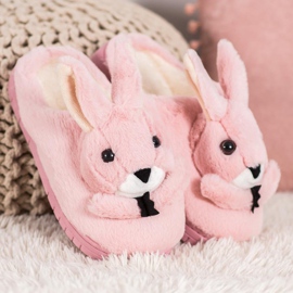 SHELOVET Kaninchen Hausschuhe rosa 4