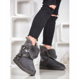 Bona Wildleder-Mukluki mit Streifen grau 2