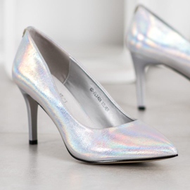 Goodin Stylische Stilettos aus Öko-Leder grau 1