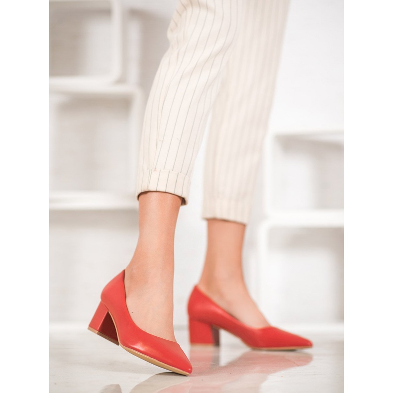 Ideal Shoes Stylische rote Pumps 1