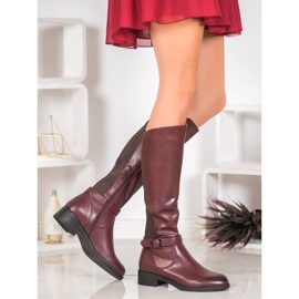 Ideal Shoes Klassische Reitstiefel rot 1