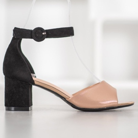 Modische VINCEZA Pumps braun schwarz 2