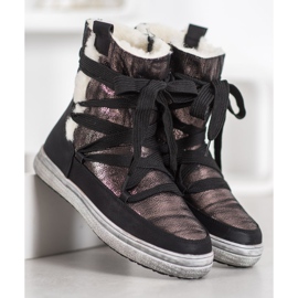 SDS Warme Schneeschuhe braun schwarz 1