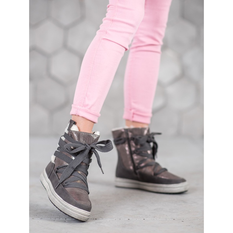 SDS Warme Schneeschuhe grau 1