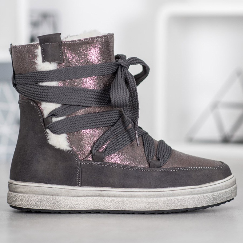 SDS Warme Schneeschuhe grau 2