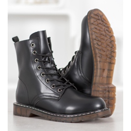 Kylie Stilvolle Trapper mit Öko-Leder schwarz 1