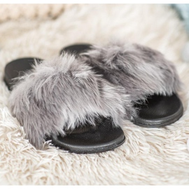 SHELOVET Stilvolle Hausschuhe grau 1
