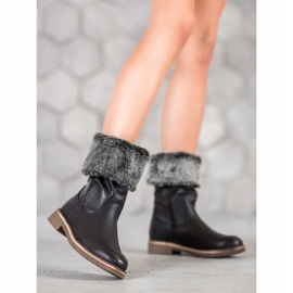 SDS Stiefel mit aufgerolltem Schaft schwarz 1