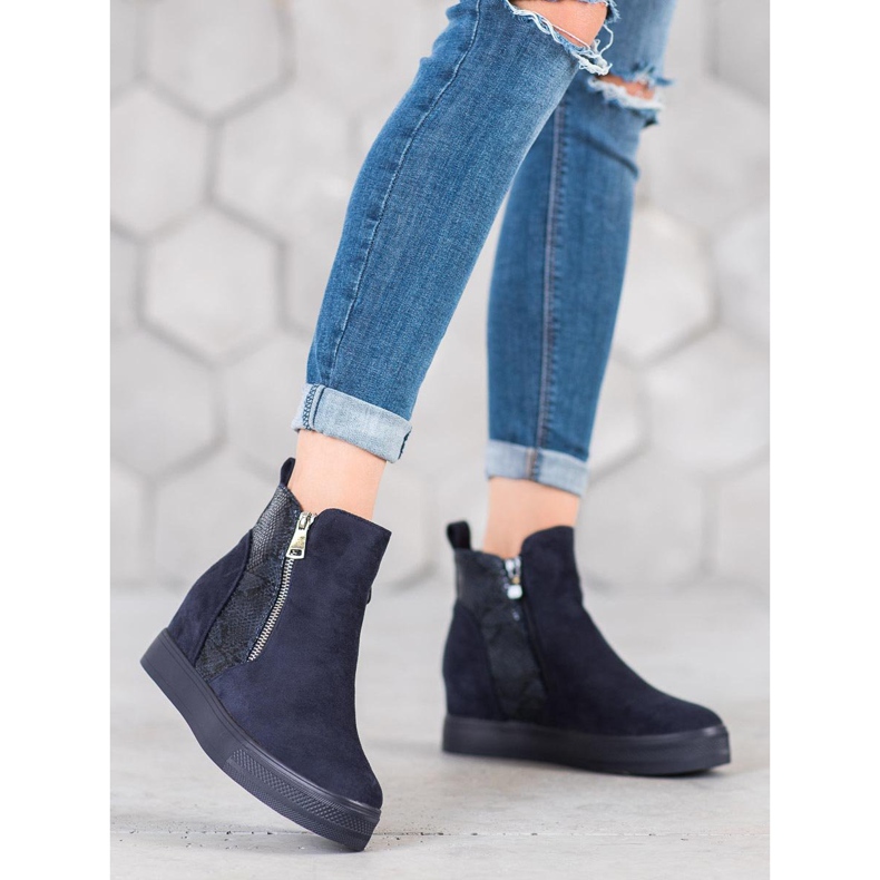 Bestelle Stiefel mit Schlangenmuster blau 1