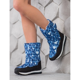 SHELOVET Schneeschuhe mit Applikation blau 1