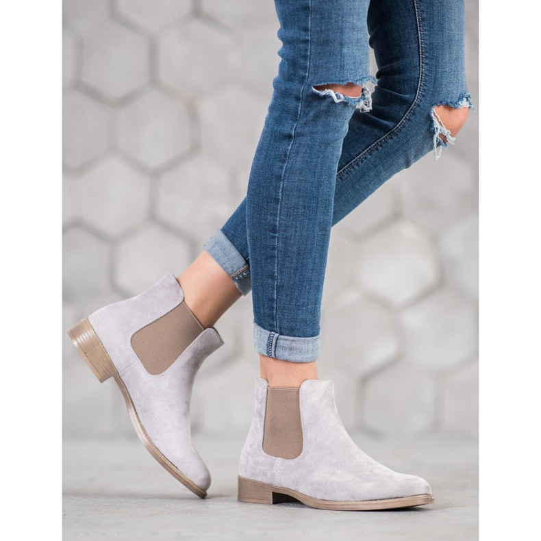 Sergio Leone Graue Chelsea-Stiefel 1