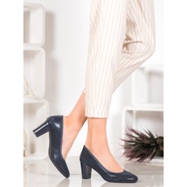 Sergio Leone Bequeme marineblaue Pumps 1