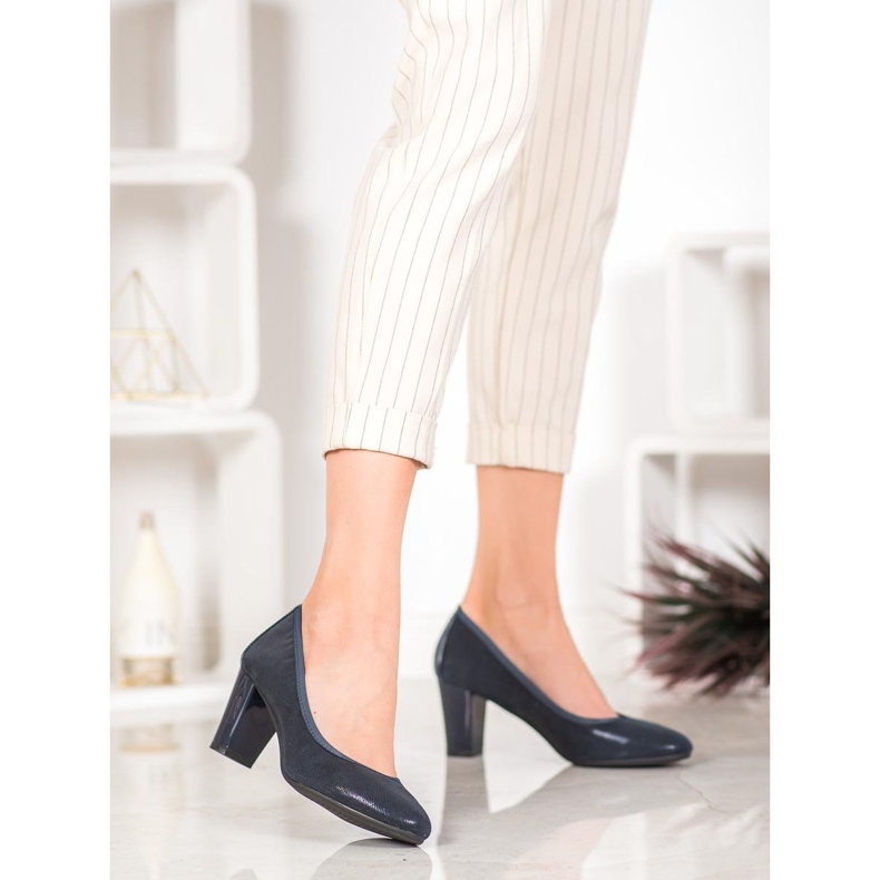 Sergio Leone Bequeme marineblaue Pumps 2