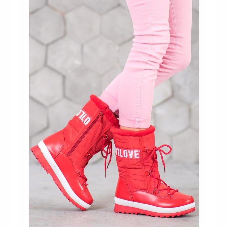 SHELOVET Liebe Schneeschuhe rot 1