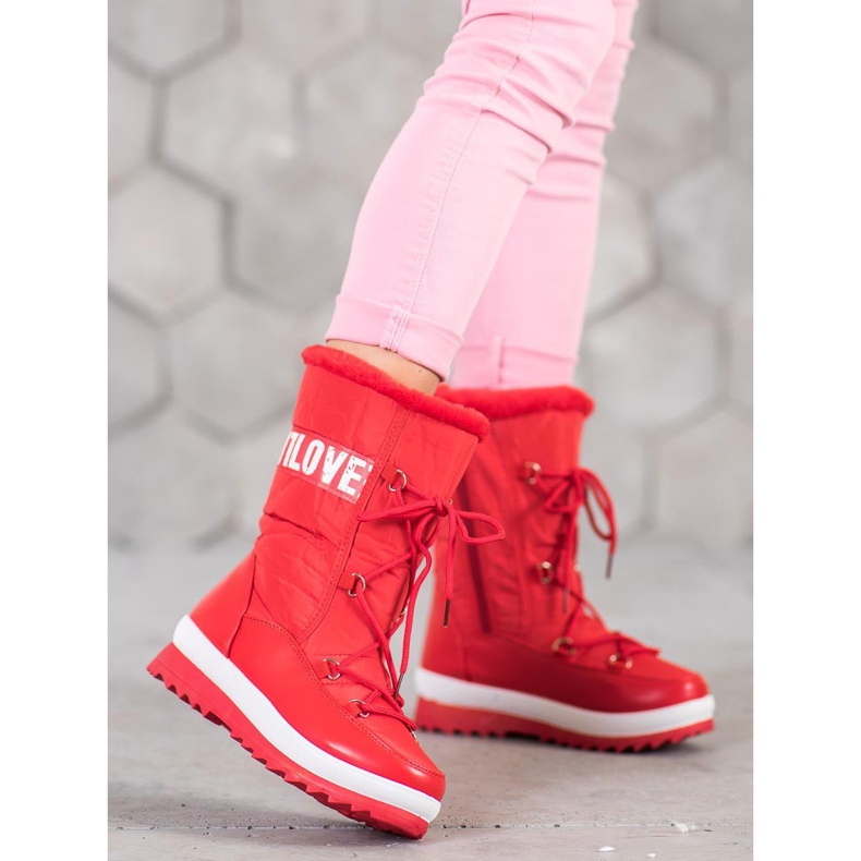SHELOVET Liebe Schneeschuhe rot 2