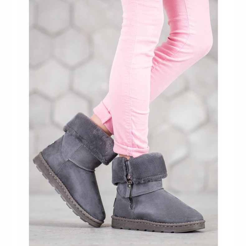 Bona Mukluki mit aufgerolltem Schaft grau 1