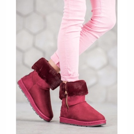 Bona Mukluki mit aufgerolltem Schaft rot mehrfarbig 1