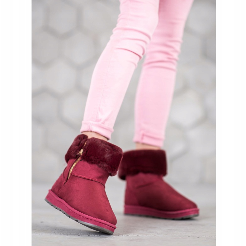 Bona Mukluki mit aufgerolltem Schaft rot mehrfarbig 2