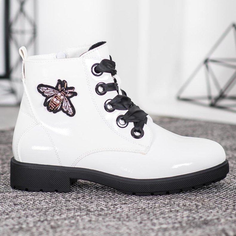 Sergio Leone Stiefel mit Anwendung weiß 2