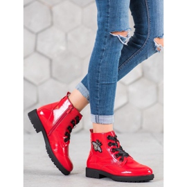 Sergio Leone Stiefel mit Anwendung rot 1