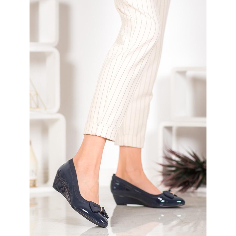 Sergio Leone Elegante Ballerina auf Keil blau 2