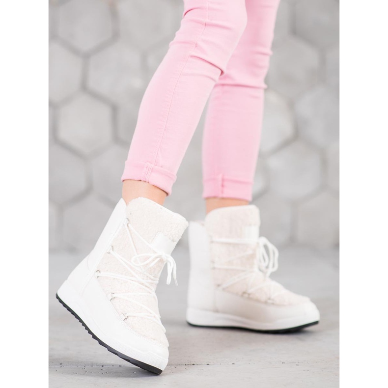 Small Swan Winterstiefel mit Schaffell weiß 2