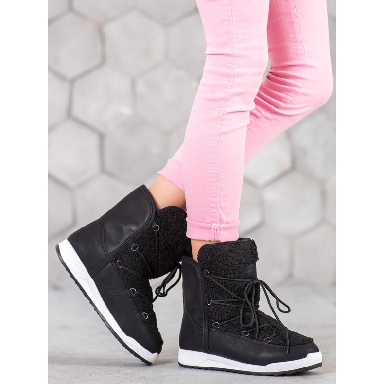 Small Swan Winterstiefel mit Schaffell schwarz 1