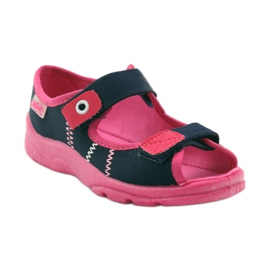 Befado Kinderschuhe 969Y105 marineblau rosa 1
