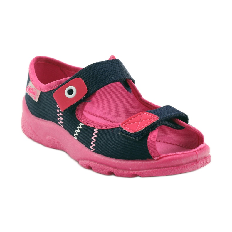 Befado Kinderschuhe 969Y105 marineblau rosa 1