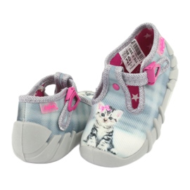 Befado Kätzchen Kinderschuhe 110P365 rosa grau 3