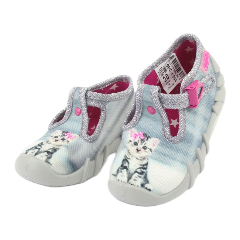 Befado Kätzchen Kinderschuhe 110P365 rosa grau 2