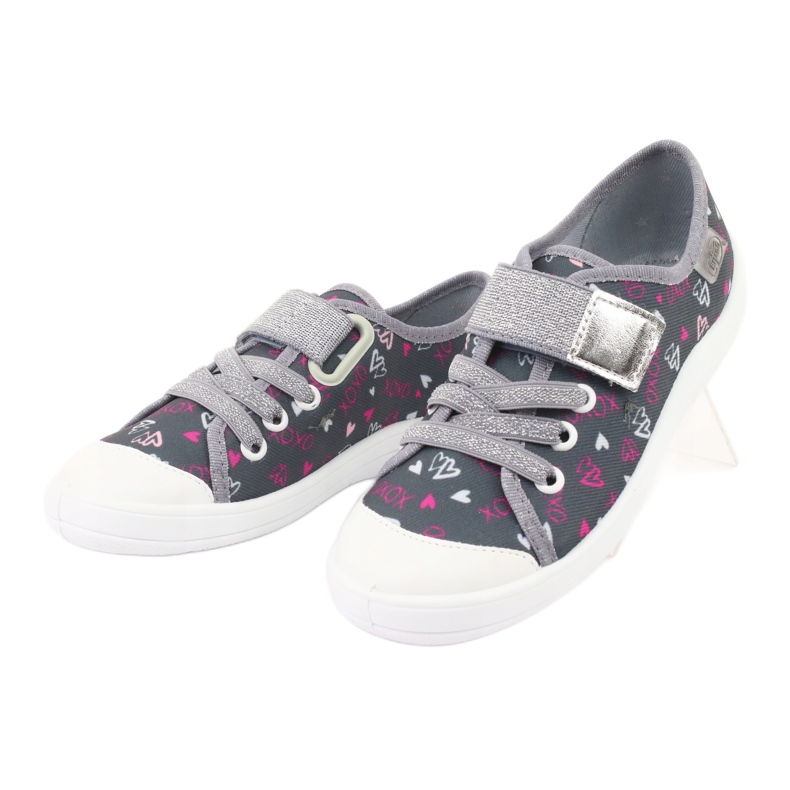 Befado Kinder-Sneaker 251Y138 weiß rosa grau 3