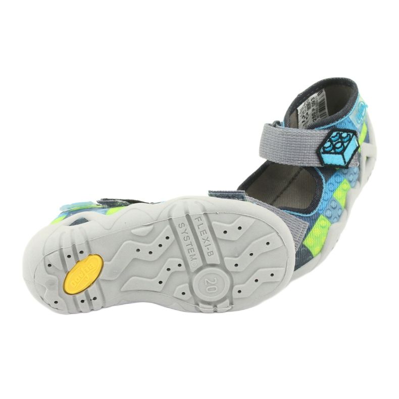 Befado Kindersandalen 250P093 blau grau grün 5