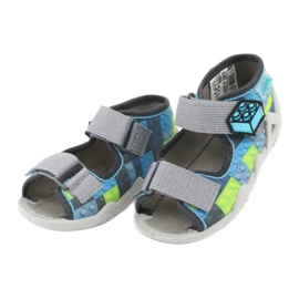 Befado Kindersandalen 250P093 blau grau grün 3