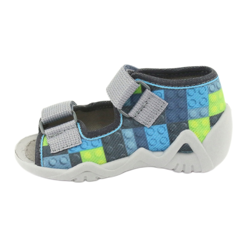 Befado Kindersandalen 250P093 blau grau grün 2