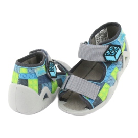 Befado Kindersandalen 250P093 blau grau grün 4