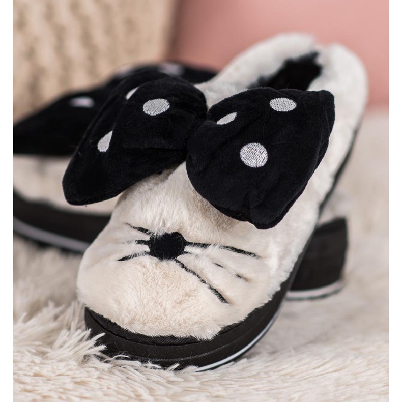 Seastar Hausschuhe auf der Plattform weiß schwarz 2