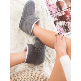 VINCEZA Hausschuhe grau 1