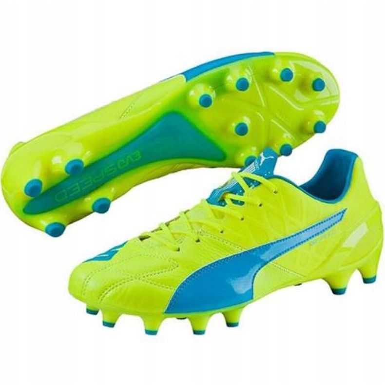 Fußballschuhe Puma Evo Speed ​​1.4 Lth Fg M 103615 03 gelb gelb 1