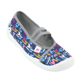 Befado Kinderschuhe 116Y260 marineblau rosa mehrfarbig 2
