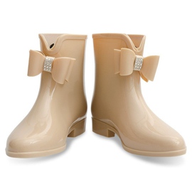Gummistiefel mit Schleife 502A Beige 1