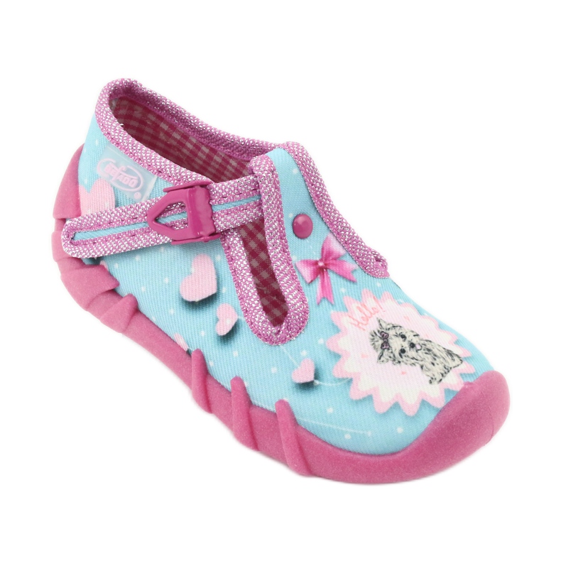 Befado Kinderschuhe 110P358 blau rosa 2