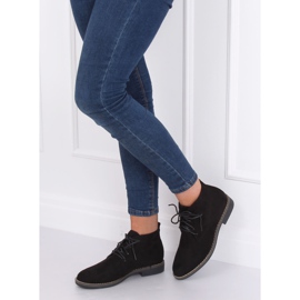 Schwarze Schnürstiefel 8B977 Schwarz 1